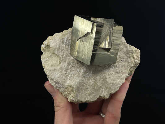 Cubic Pyrite from Victoria Mine, Navajun, La Rioja, Spain