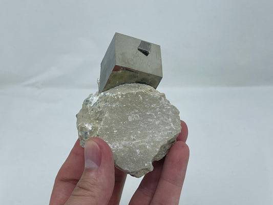 Cubic Pyrite from Victoria Mine, Navajun, La Rioja, Spain.