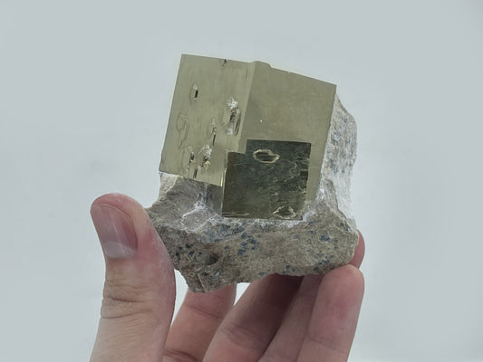 Cubic Pyrite from Victoria Mine, Navajun, La Rioja, Spain.