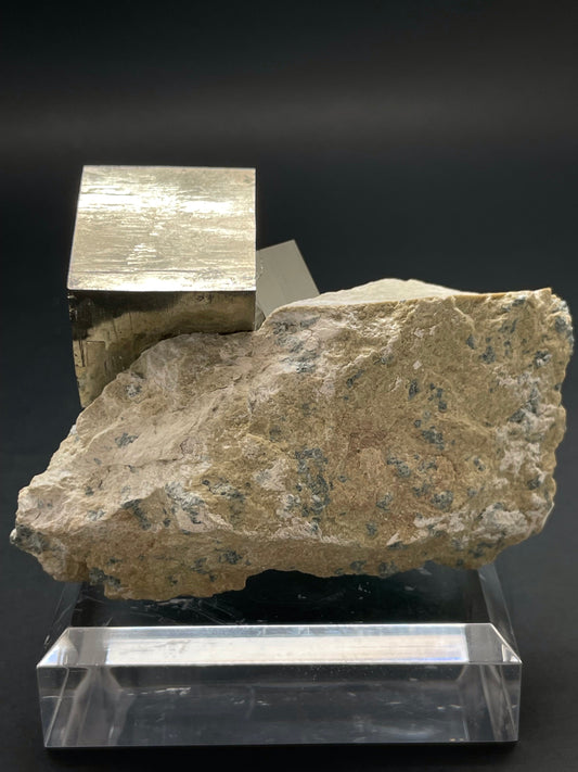 Cubic Pyrite from La Rioja,Navajun Spain.